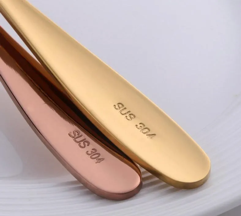 1PC Stainless Steel Flat Square Spoon Ladle Kitchen Tableware