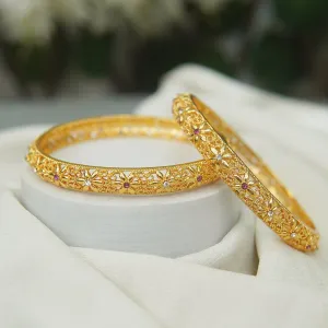 2 Pcs Gold Plated Kangans