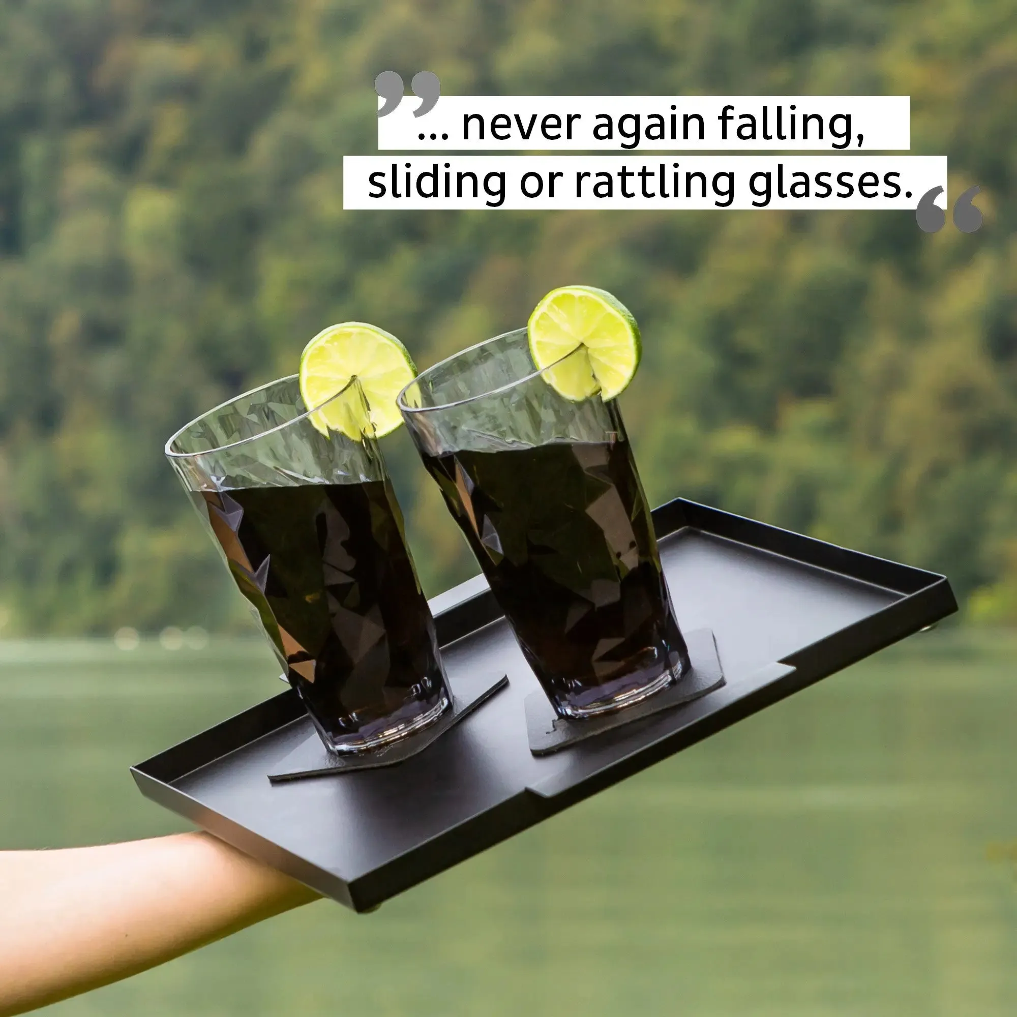 2 x Magnetic Plastic Glass Longdrink Grey By Silwy