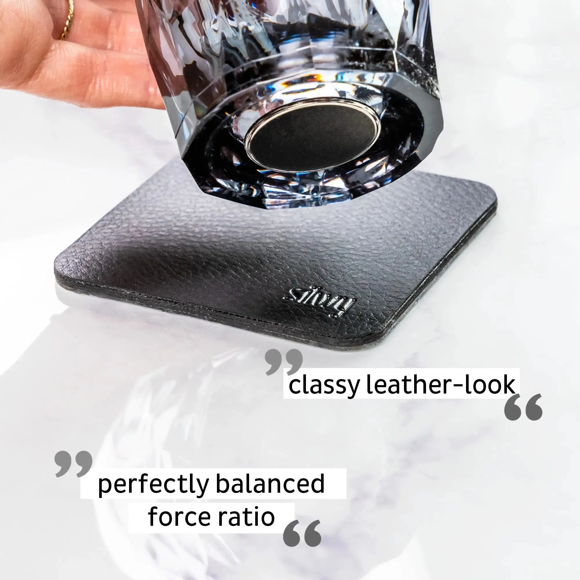 2 x Magnetic Plastic Glass Longdrink Grey By Silwy