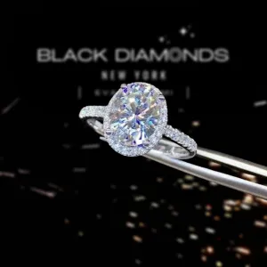 2.0 Ct Excellent Oval Cut Sparkling Diamond Engagement Ring