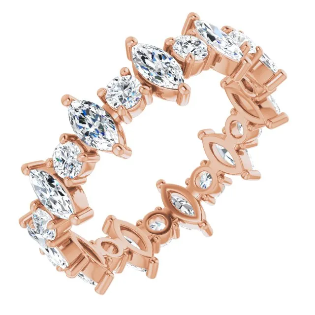 2.20 ct. Marquise & Round Diamond Eternity Band