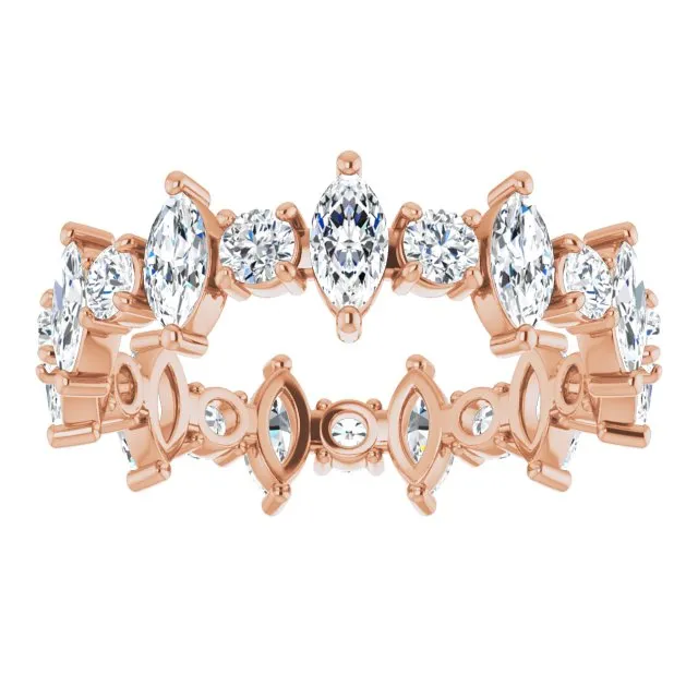 2.20 ct. Marquise & Round Diamond Eternity Band