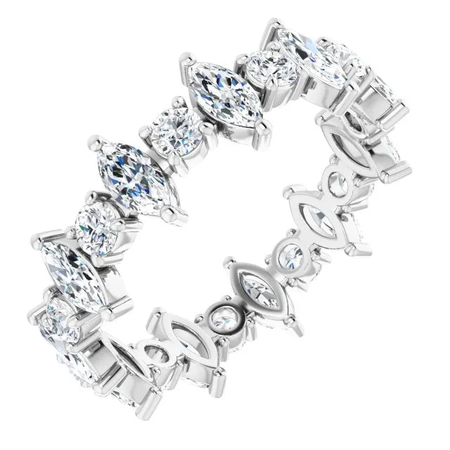 2.20 ct. Marquise & Round Diamond Eternity Band