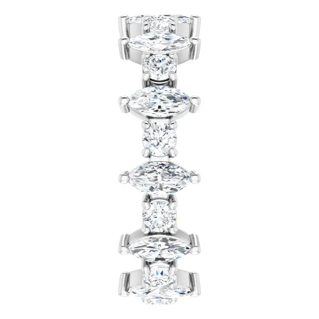 2.20 ct. Marquise & Round Diamond Eternity Band