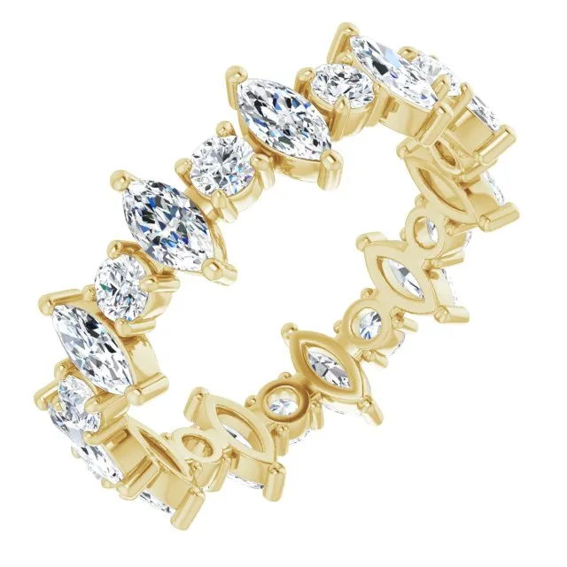2.20 ct. Marquise & Round Diamond Eternity Band