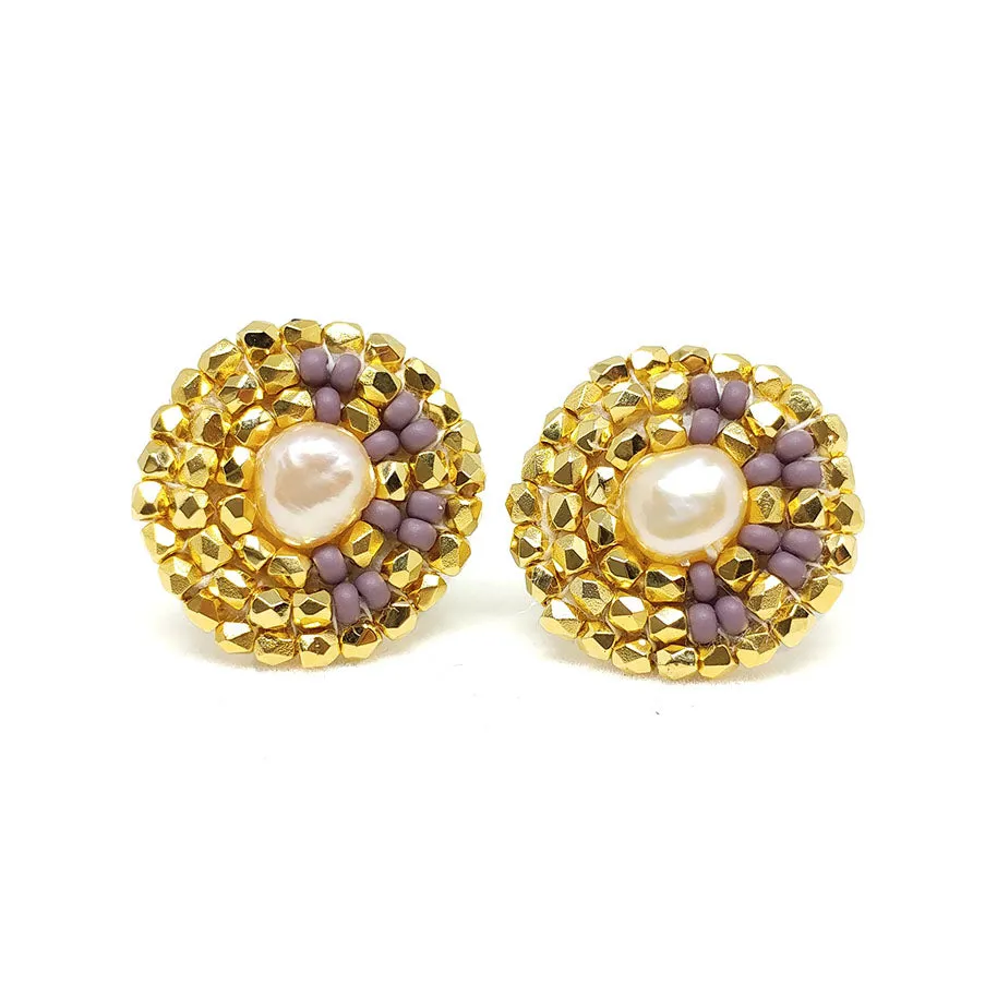 24K Gold Plated Freshwater Pearl Earrings