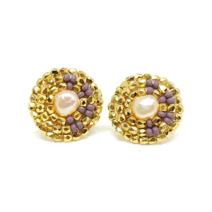 24K Gold Plated Freshwater Pearl Earrings