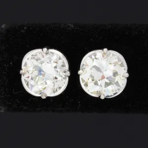 2.76ctw Transitional Cut Diamond Stud Clover Earrings