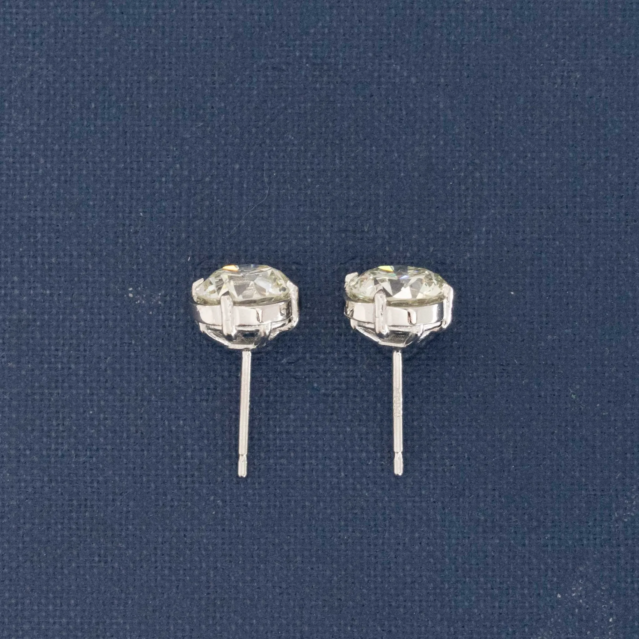 2.76ctw Transitional Cut Diamond Stud Clover Earrings
