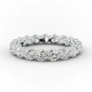 3.0 Carat Round Diamond Eternity Band Shared Prong
