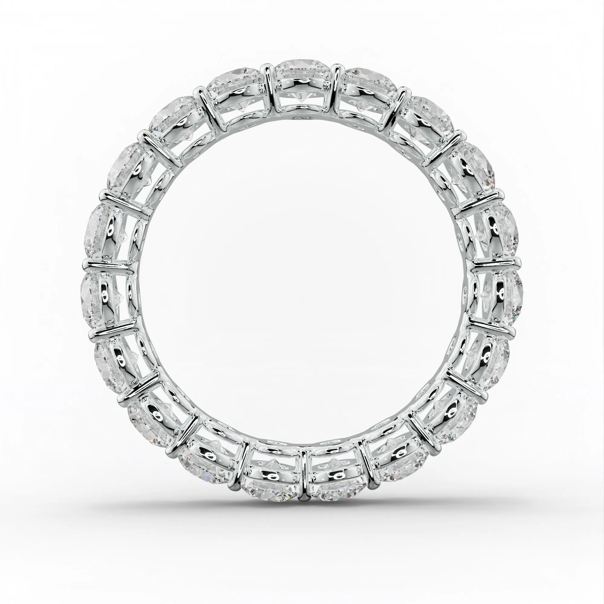 3.0 Carat Round Diamond Eternity Band Shared Prong