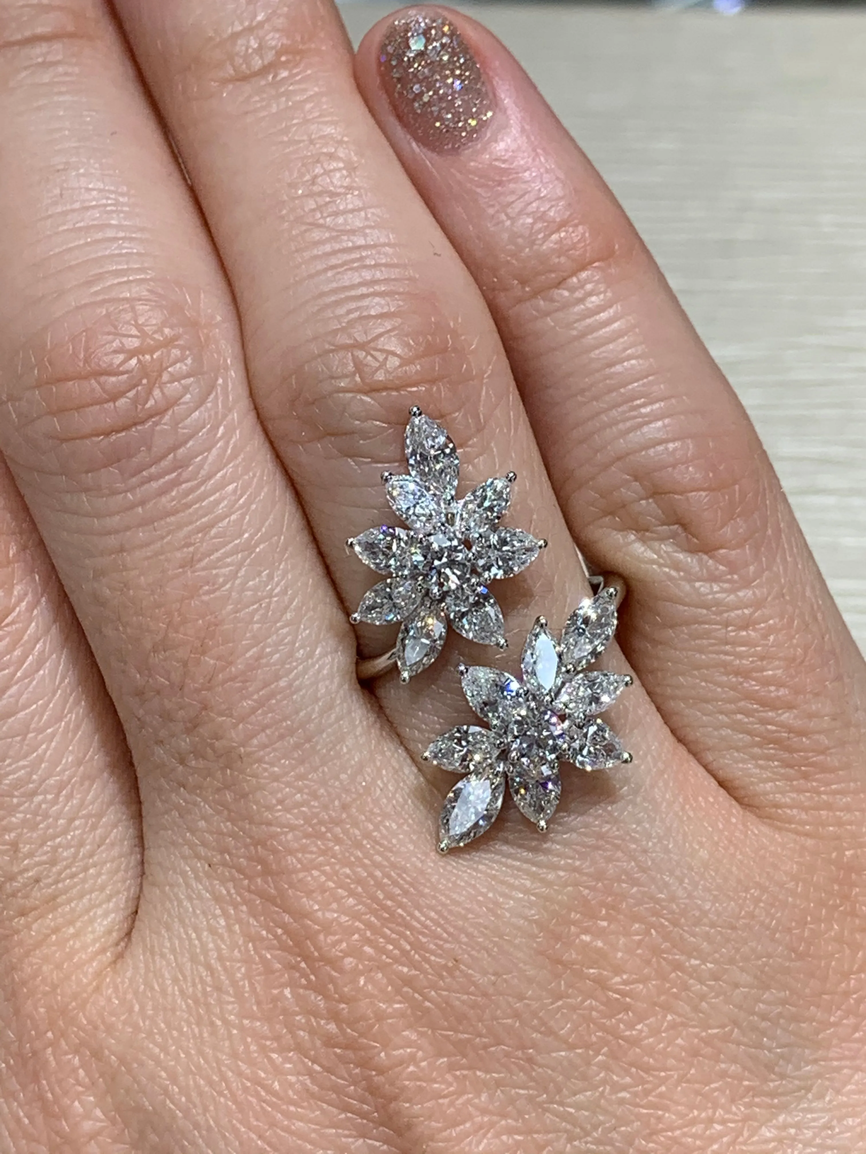3.33ct t.w. Marquise Diamond Ring Cocktail Ring
