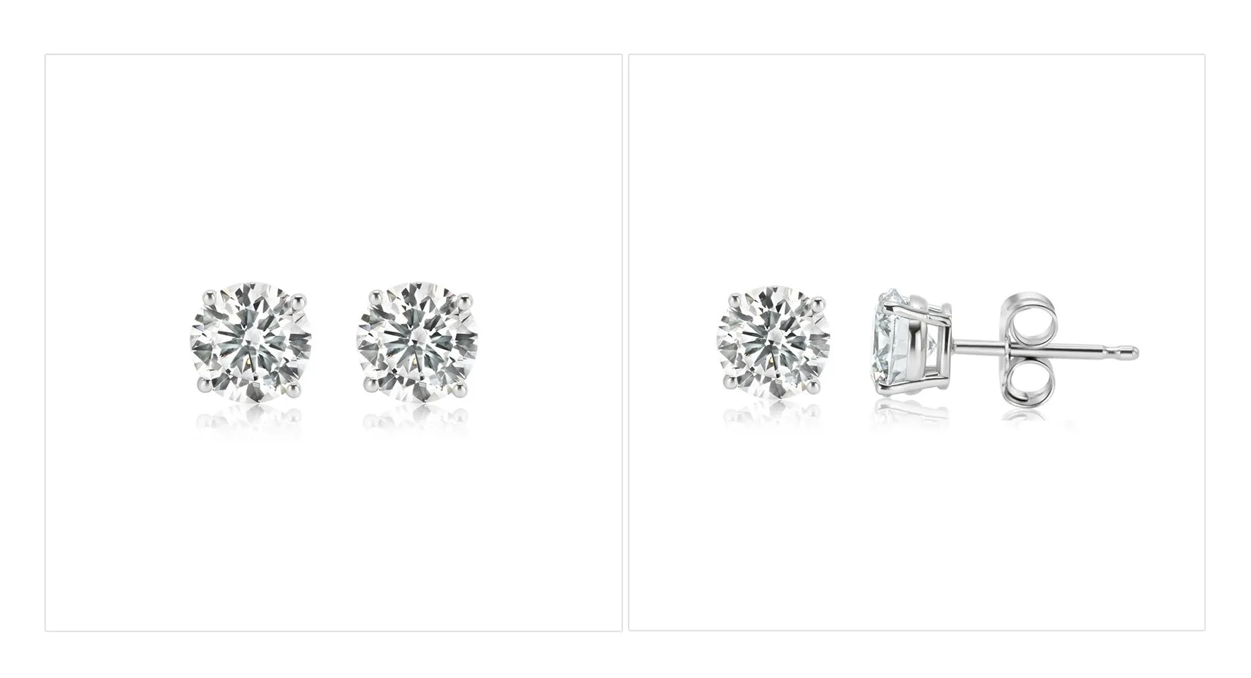 3.5ct Total Weight Lab Diamond Stud earrings
