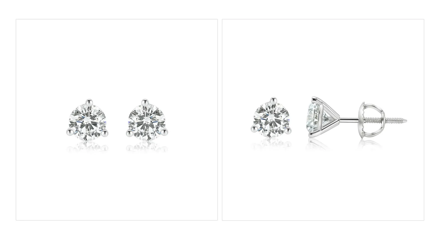 3.5ct Total Weight Lab Diamond Stud earrings