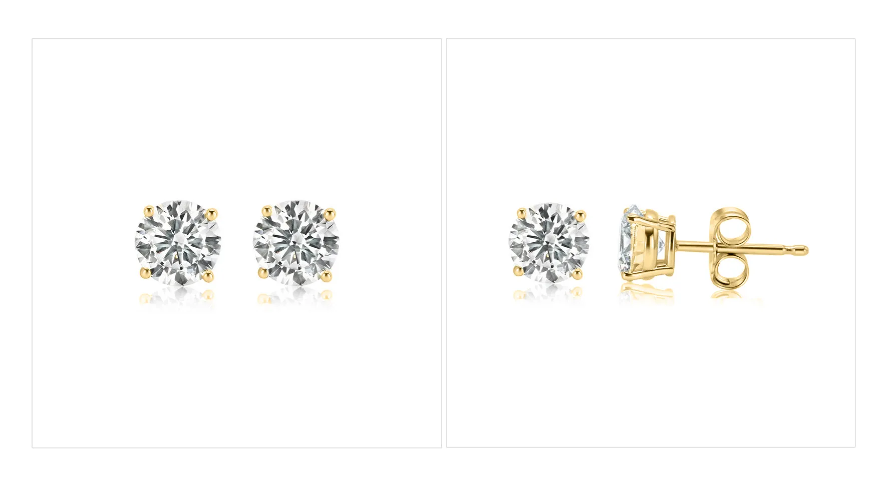 3.5ct Total Weight Lab Diamond Stud earrings
