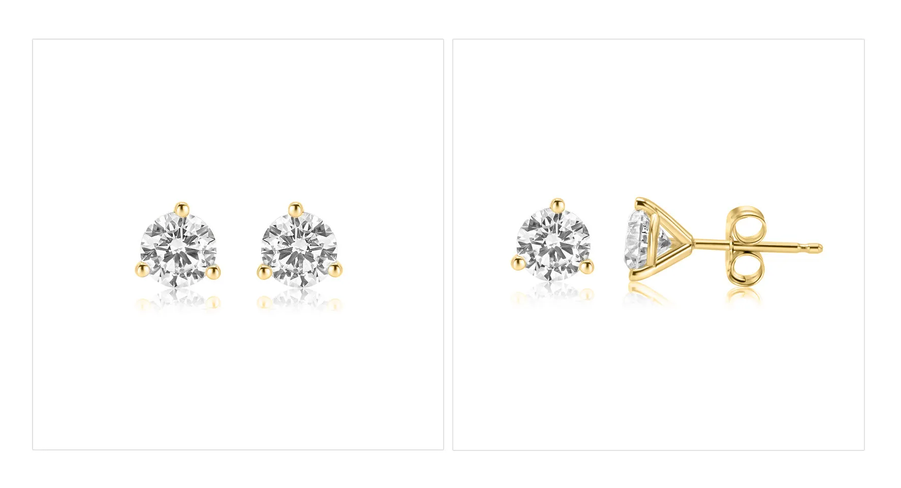 3.5ct Total Weight Lab Diamond Stud earrings