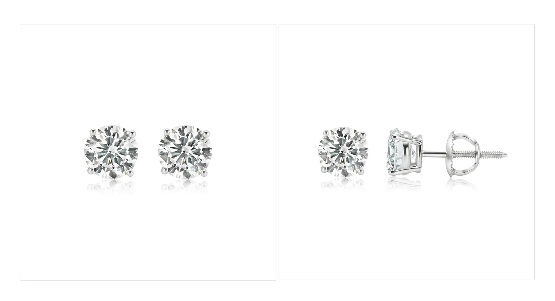 3.5ct Total Weight Lab Diamond Stud earrings