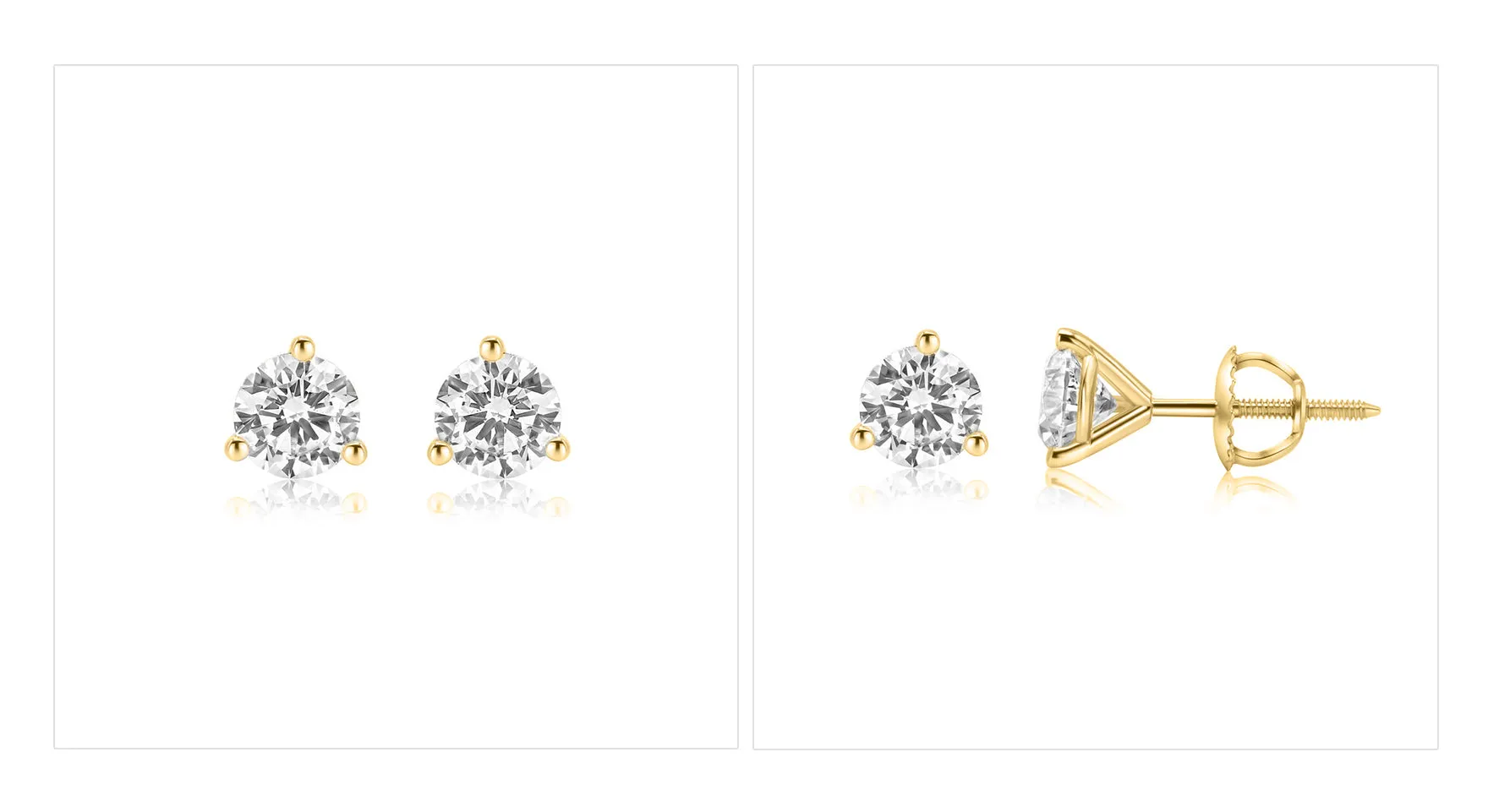 3.5ct Total Weight Lab Diamond Stud earrings