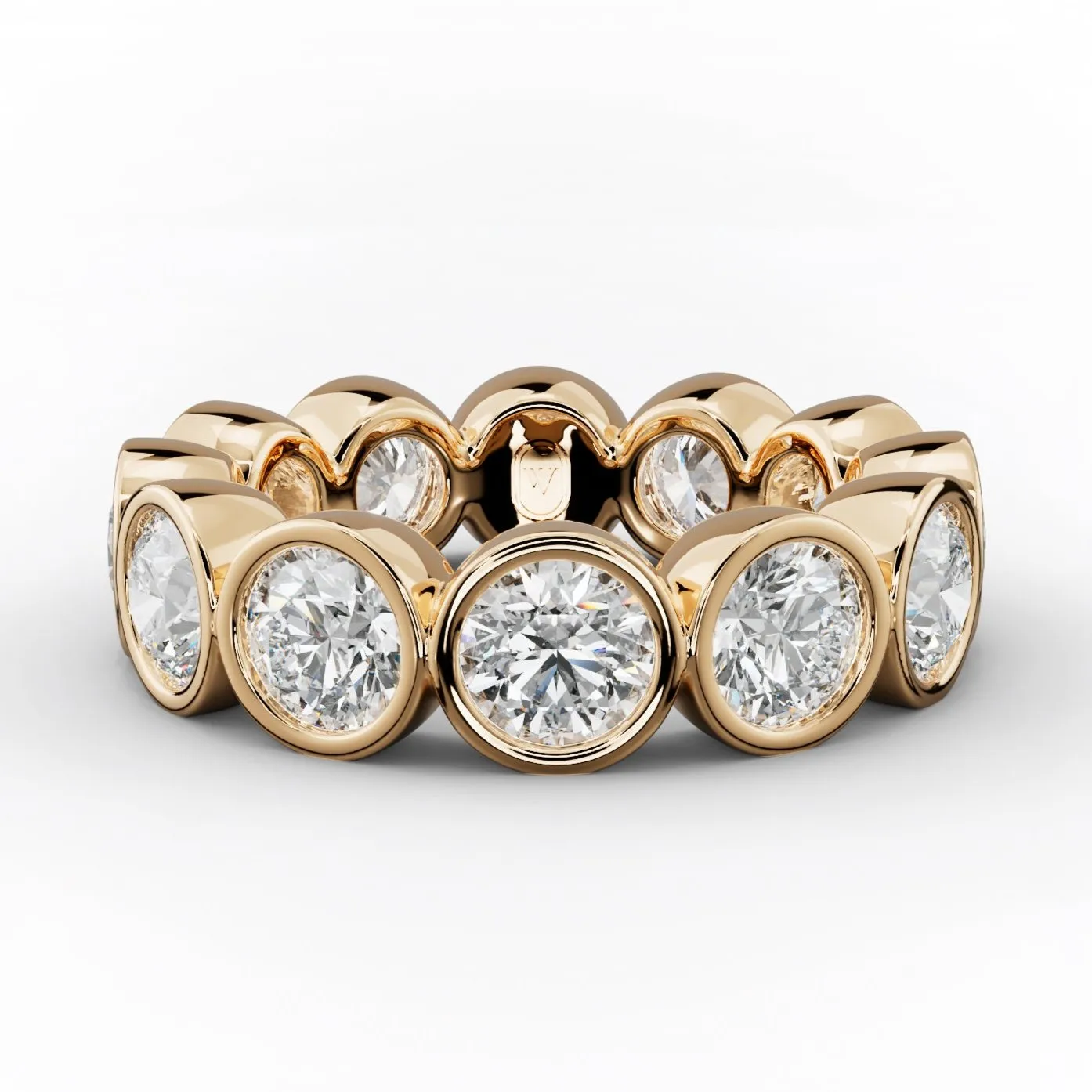 4.0 Carat Bezel Set Round Diamond Eternity Band