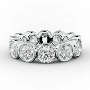 4.0 Carat Bezel Set Round Diamond Eternity Band