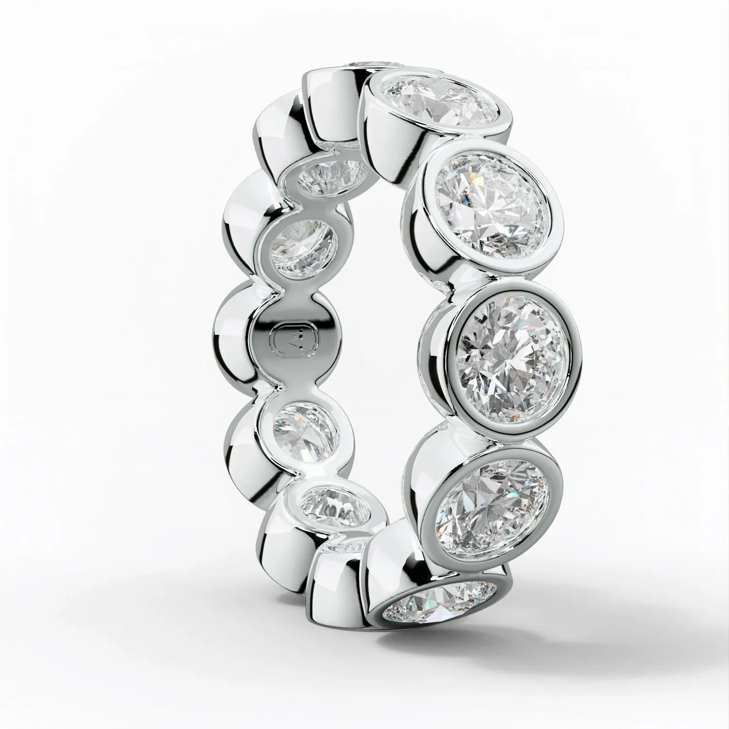 4.0 Carat Bezel Set Round Diamond Eternity Band