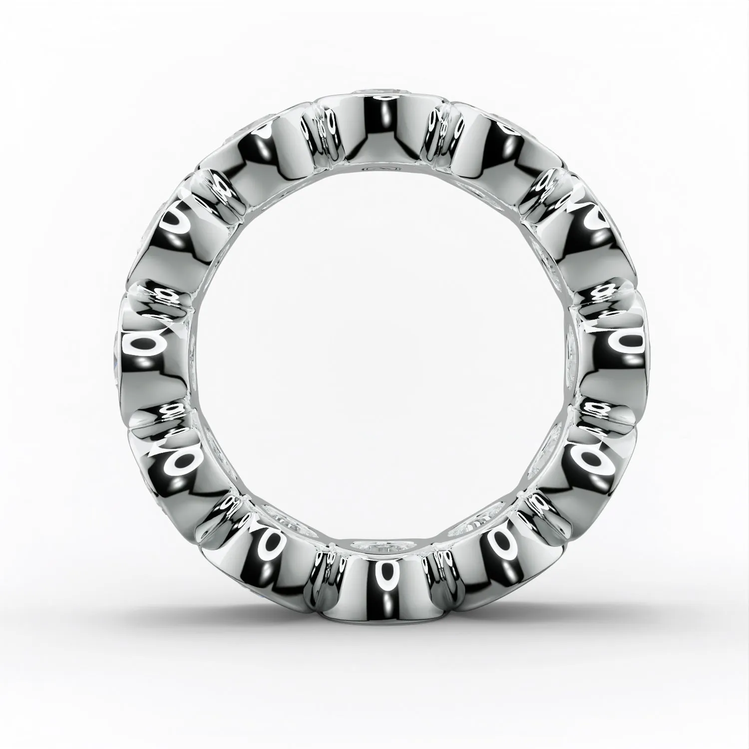 4.0 Carat Bezel Set Round Diamond Eternity Band