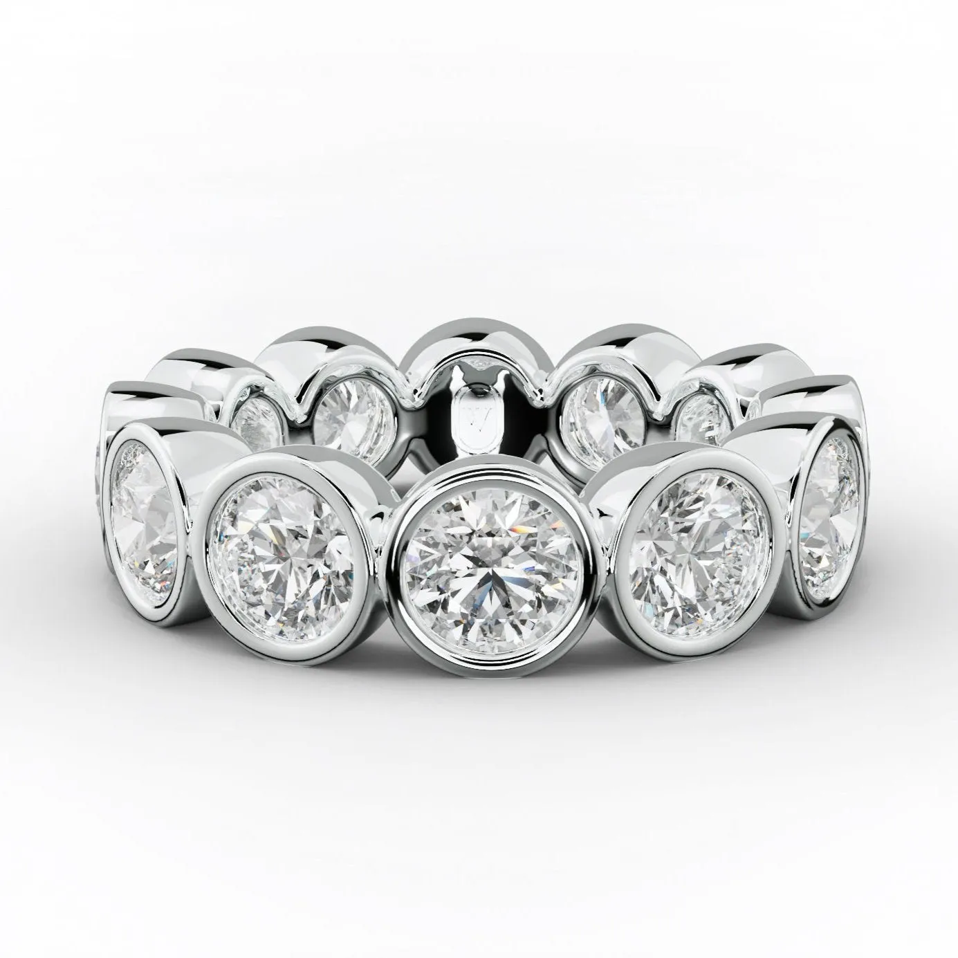 4.0 Carat Bezel Set Round Diamond Eternity Band
