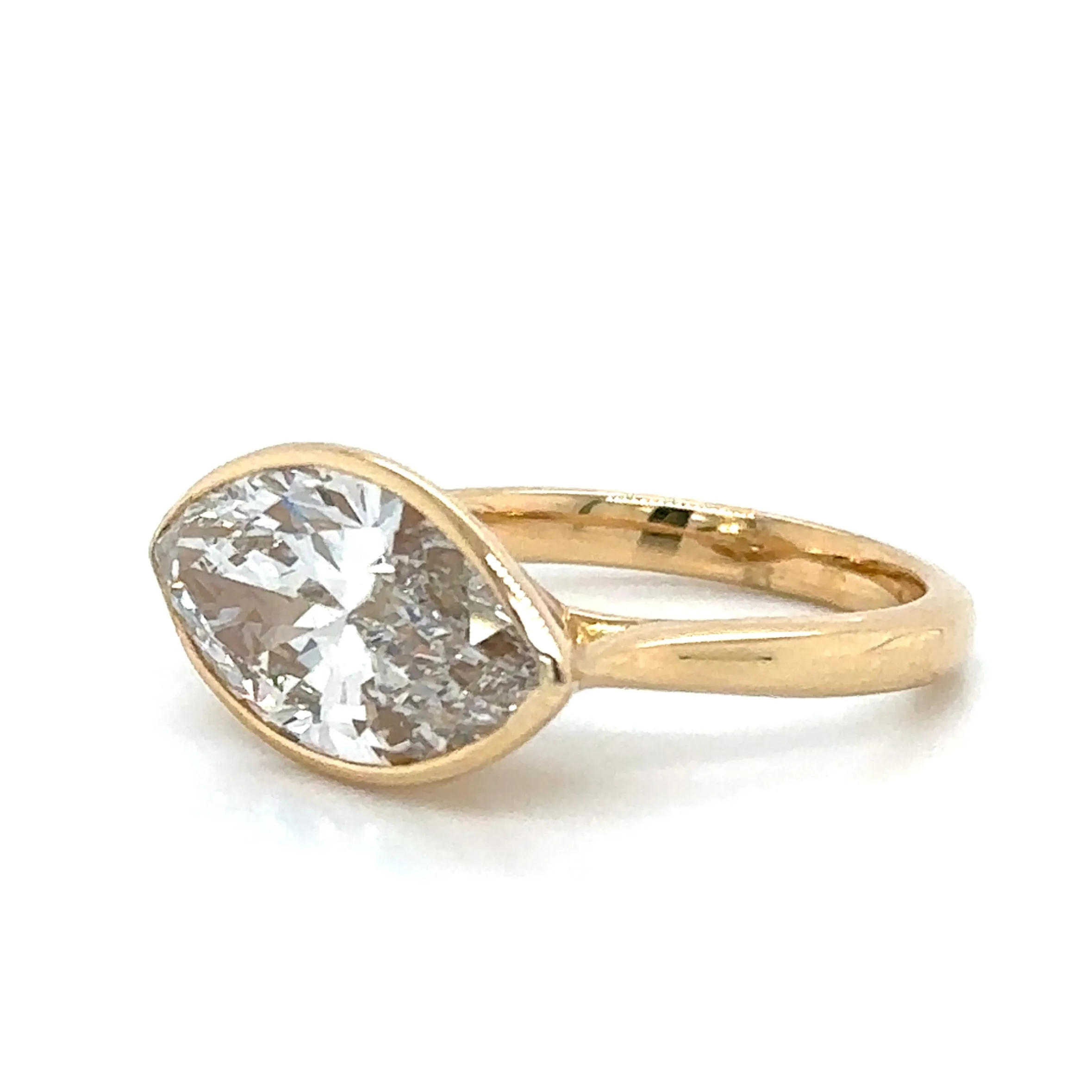 4.09carat IGI Certified Marquise-cut Lab Diamond Ring