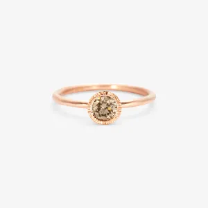 4.5mm Brown Diamond Round Brilliant Solitaire Ring | R11305BR