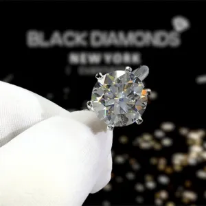 5.0 Carat Round Cut Diamond Engagement Ring