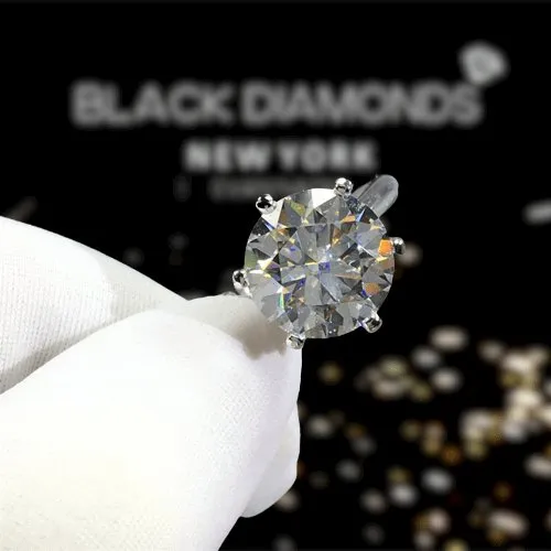 5.0 Carat Round Cut Diamond Engagement Ring