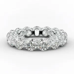 5.0 Carat Round Diamond Eternity Band Shared Prong
