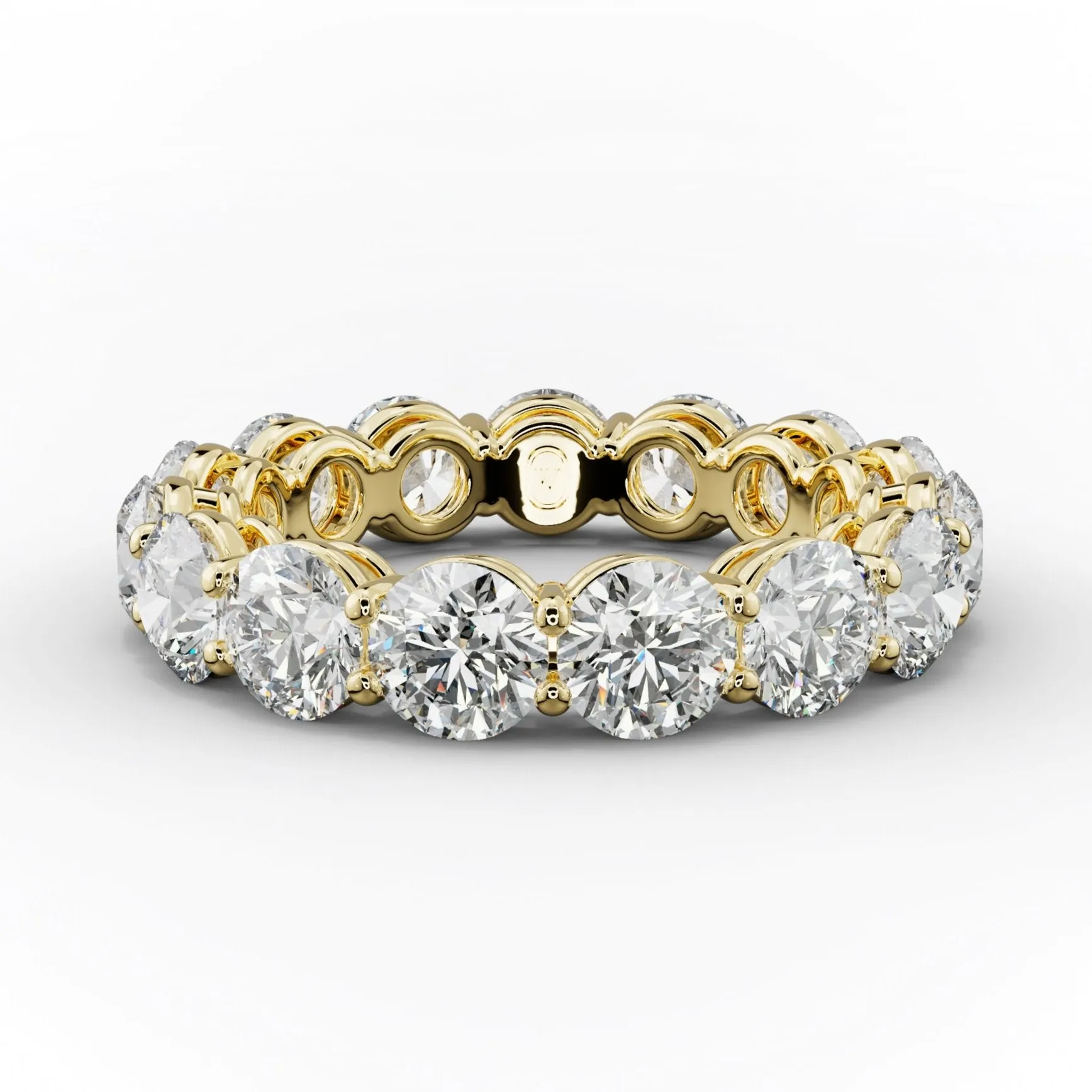 5.0 Carat Round Diamond Eternity Band Shared Prong