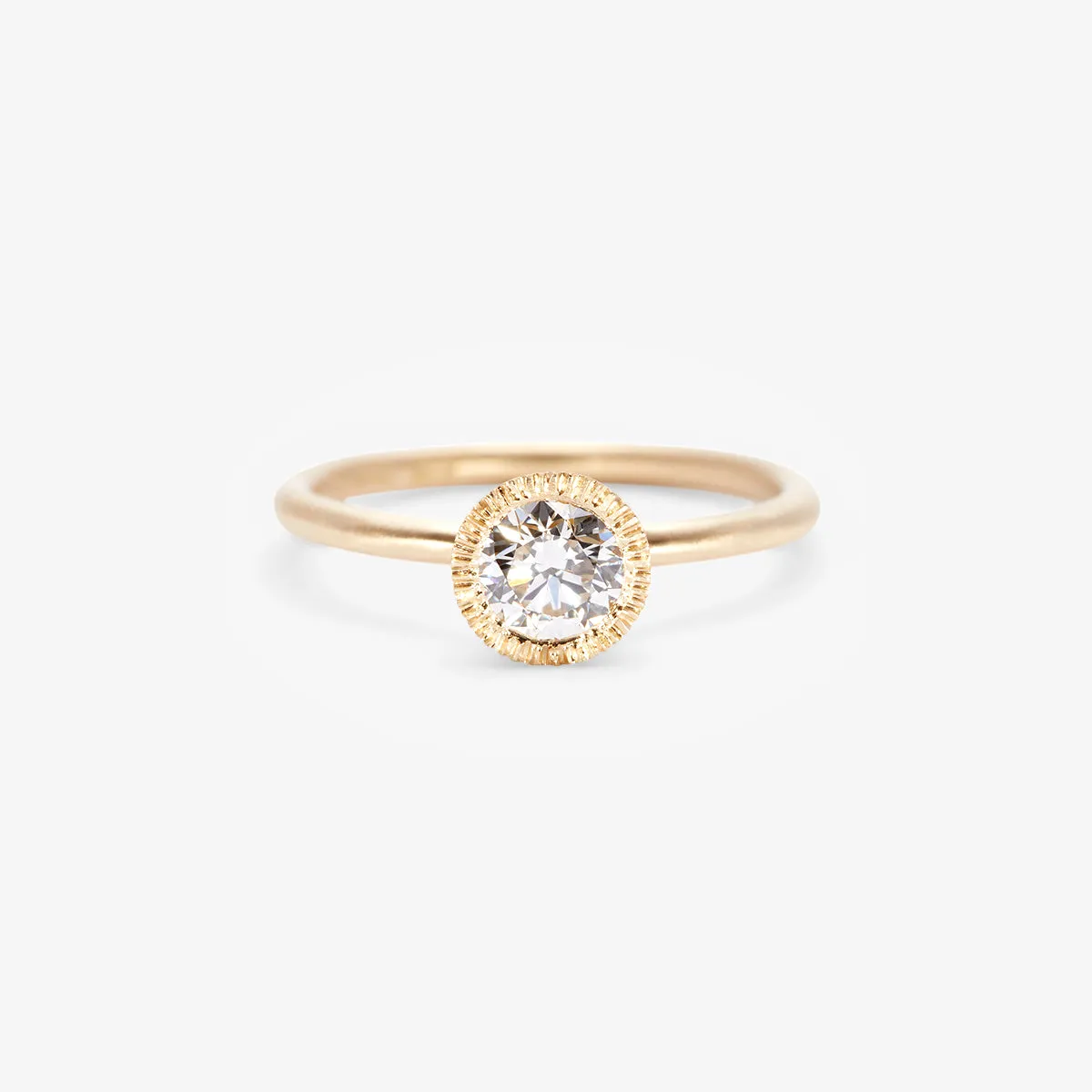 5mm White Diamond Round Brilliant Solitaire Ring | R11306W