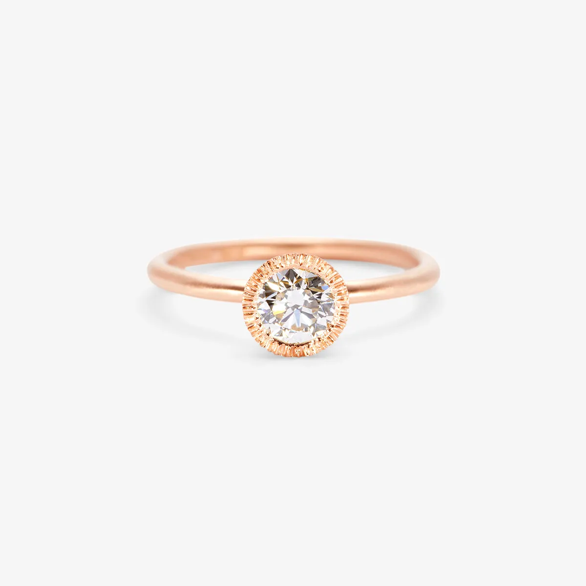 5mm White Diamond Round Brilliant Solitaire Ring | R11306W