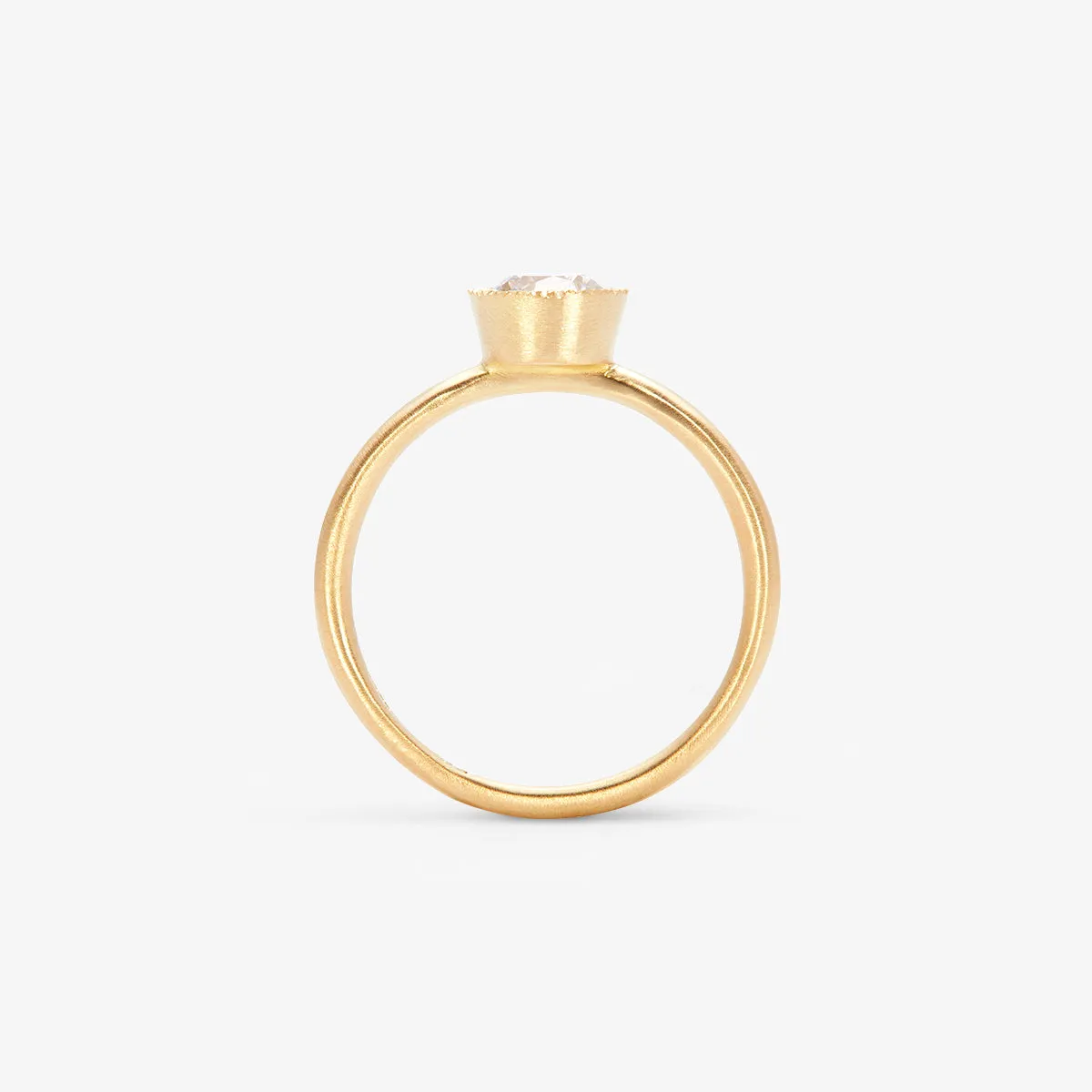 5mm White Diamond Round Brilliant Solitaire Ring | R11306W