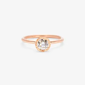 5mm White Diamond Round Brilliant Solitaire Ring | R11306W