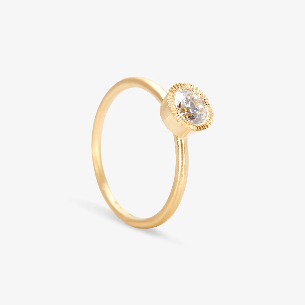 5mm White Diamond Round Brilliant Solitaire Ring | R11306W