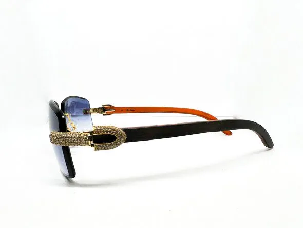 5pc Gold Diamond Set w/ Blue Tinted Lenses
