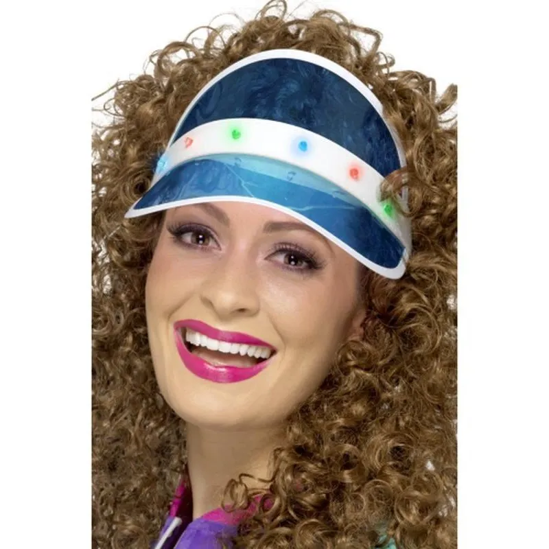 80s Light Up Visor, Blue