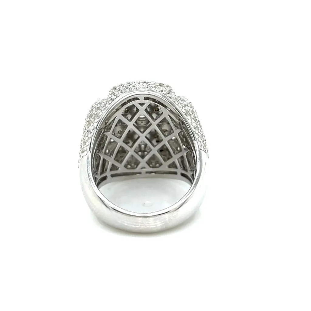 925 Sterling Silver Baguette & Round Cubic Zirconia Cross Ring - C107219