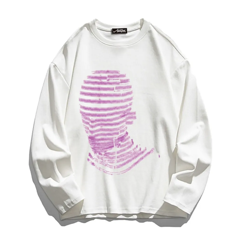 Abstract Masked Man Long Sleeve Shirt