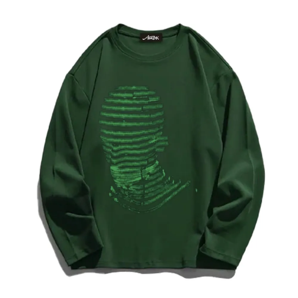 Abstract Masked Man Long Sleeve Shirt
