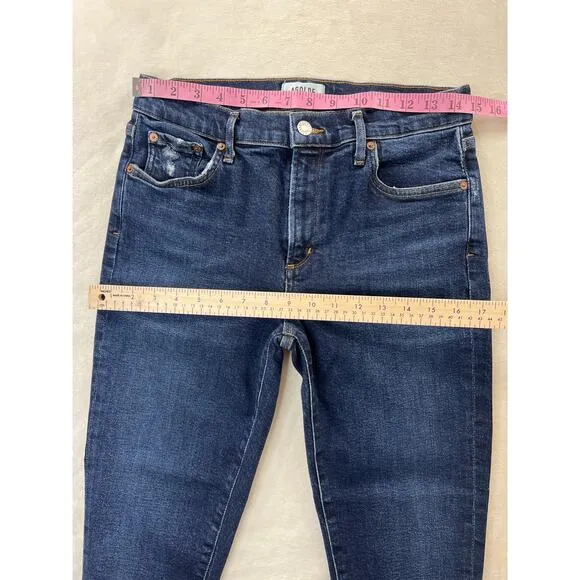 Agolde Denim Sophie Mid Rise Skinny Jean Cabana Blue Medium 28 6 Casual Staple