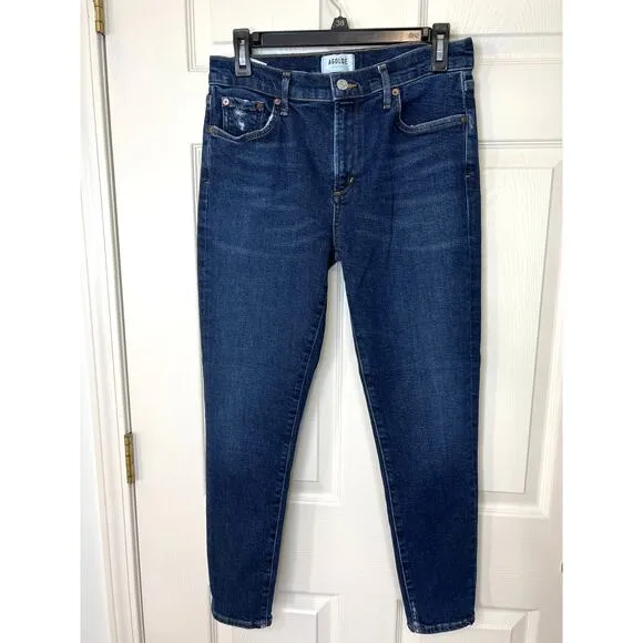 Agolde Denim Sophie Mid Rise Skinny Jean Cabana Blue Medium 28 6 Casual Staple