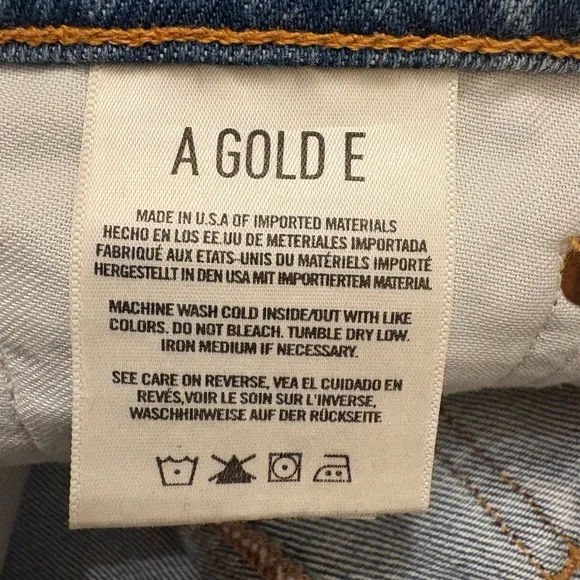 AGOLDE Quinn Buttonfly Denim Jean Mini Skirt Women’s Size 25