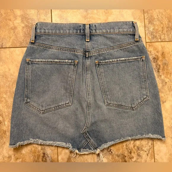 AGOLDE Quinn Buttonfly Denim Jean Mini Skirt Women’s Size 25