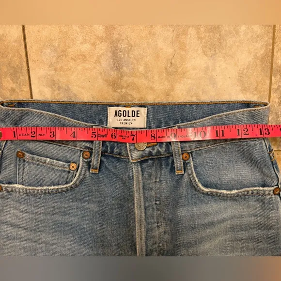 AGOLDE Quinn Buttonfly Denim Jean Mini Skirt Women’s Size 25