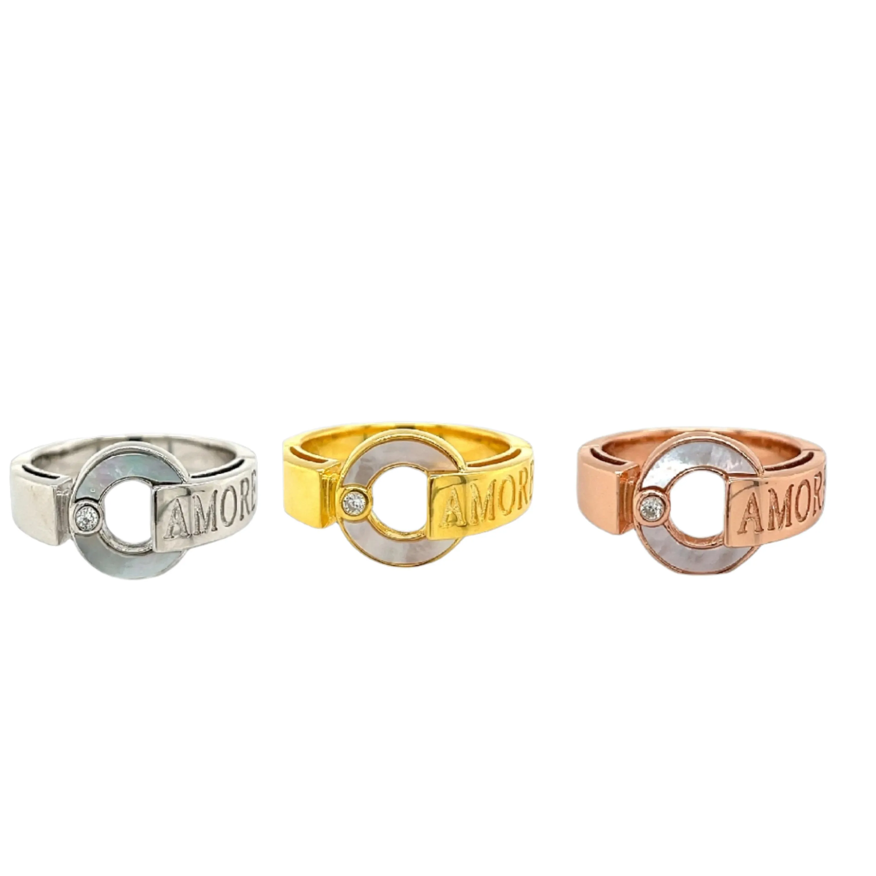 Amore Circle Pearl with elegant round Zirconia Ring - C102919